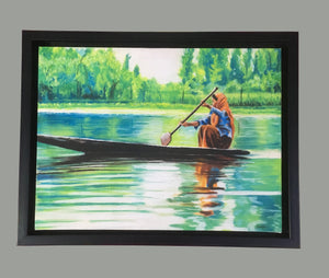 Lady in Boat Framed Wall Art - Ankansala