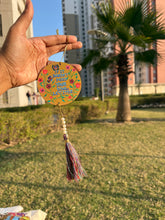 "Let It Go" Hand-Painted Wooden Hanging | Inspirational Car Mirror Charm | Boho Wall & Bag Accessory - Ankansala