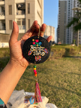 “Remember Why You Started” Hand-Painted Motivational Car Mirror Charm | Boho Rearview Mirror Hanging | Bag & Wall Decor - Ankansala