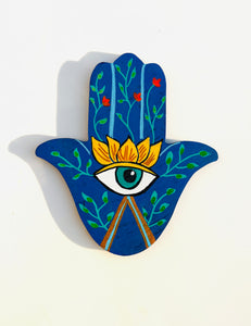 Hamsa hand evil eye fridge magnet