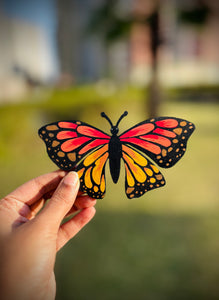Red & yellow butterfly fridge magnet