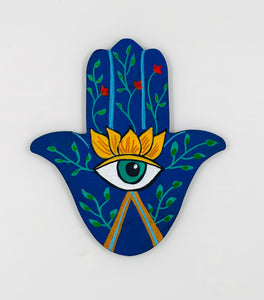 Hamsa hand evil eye fridge magnet
