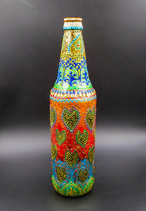 Rainbow Love Hand Painted Decorative Bottle Vase - Ankansala