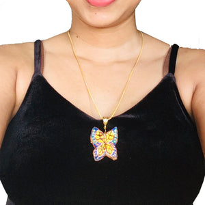 Handmade Pendant-Designer Clay Pendant- Butterfly - Ankansala