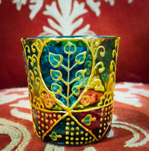 Rangoli 2 Tea Light Glass Candle Holder 2 x 2.5 Inches - Ankansala