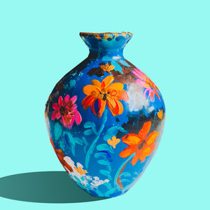 Blue Love Terracotta Vase - Ankansala