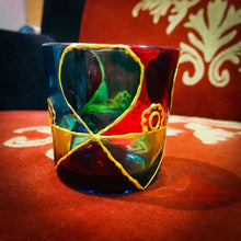 Rangoli 3 Tea Light Glass Candle Holder 2 x 2.5 Inches - Ankansala