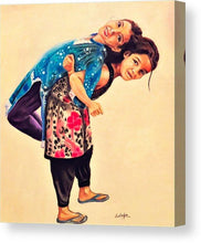 Two Sisters- Fine Art Canvas Print- Wall Art - Ankansala