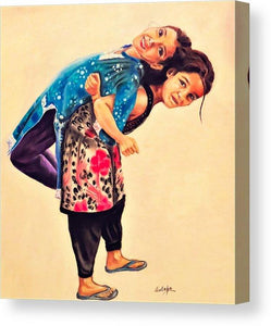 Two Sisters- Fine Art Canvas Print- Wall Art - Ankansala