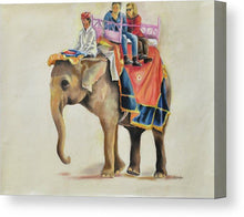 Elephant Ride- Fine Art Canvas Print- Wall Art - Ankansala