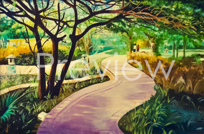 Green Corner- Fine Art Canvas Print- Wall Art - Ankansala