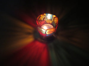 Wishing window Tea Light Glass Candle Holder 2 x 2.5 Inches - Ankansala