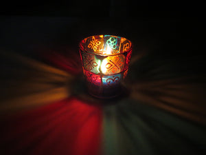 Wishing window Tea Light Glass Candle Holder 2 x 2.5 Inches - Ankansala