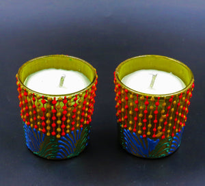 Jasmine Handmade Scented Soy Candle-C | Set of 2 - Ankansala