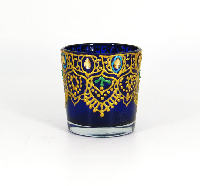 Royal 2 Tea Light Glass Candle Holder- 2 x 2.5 Inches - Ankansala