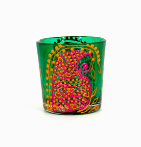 Pink Kalka Tea Light Glass Candle Holder- 2 x 2.5 Inches - Ankansala