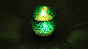 Love series B Tea Light Glass Candle Holder- 2 x 2.5 Inches - Ankansala