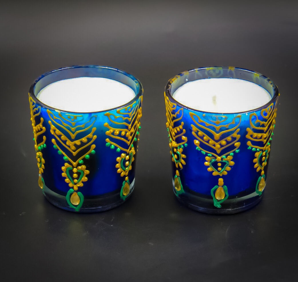 Jasmine Handmade Scented Soy Candle-B | Set of 2 - Ankansala