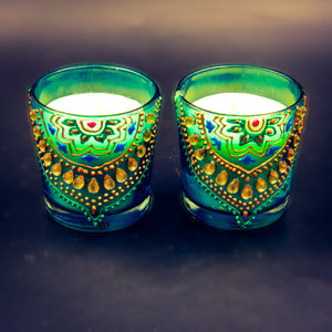 Jasmine Handmade Scented Soy Candle-A | Set of 2 - Ankansala