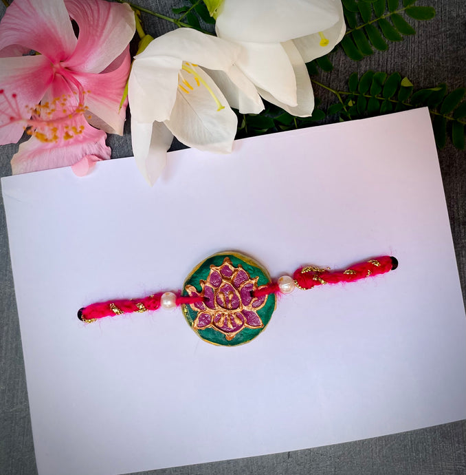 Pink Lotus Rakhi
