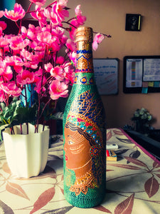 Tribal Beauty Hand Painted Decorative Bottle Vase - Ankansala