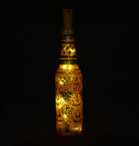 Beehive Hand Painted Decorative Bottle Vase - Ankansala