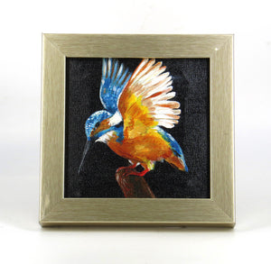 Kingfisher bird original art