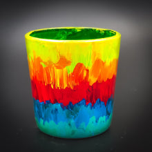 Rainbow Tea Light Glass Candle Holder- 2 x 2.5 Inches - Ankansala