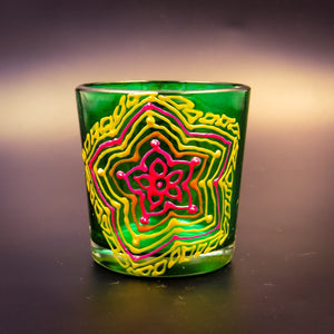 Star Tea Light Glass Candle Holder- 2 x 2.5 Inches - Ankansala
